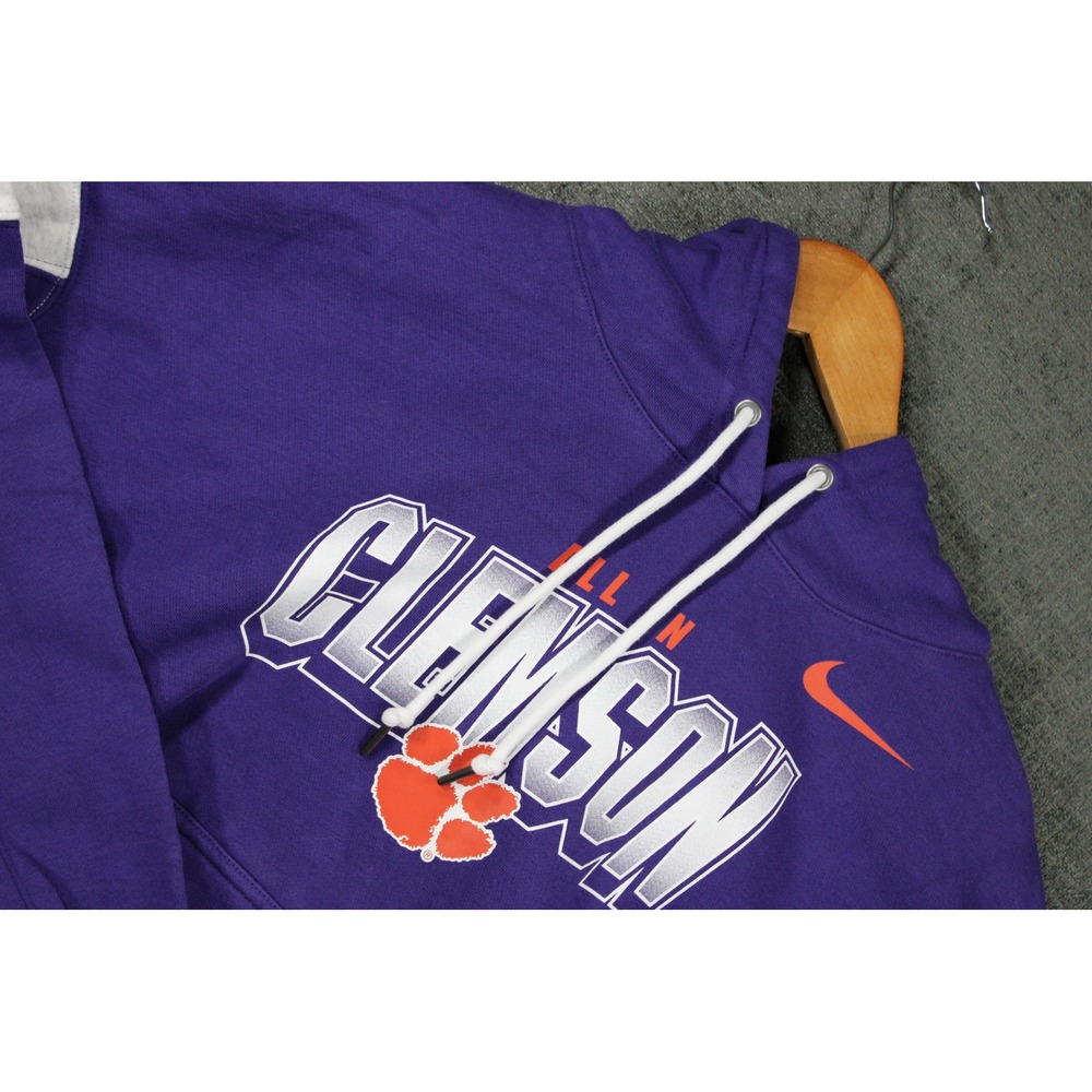 Nike Clemson Tigers All In Hoodie Womens Small Purple Fleece Pullover Sweatshirt